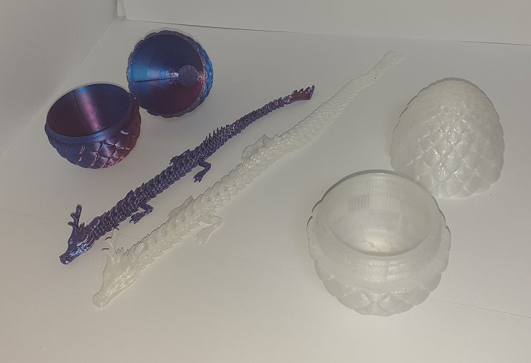 Articulated Crystal Dragon 9 AND 12 INCH inch 3D Printed Sensory Fidget, Multi Colour No 2