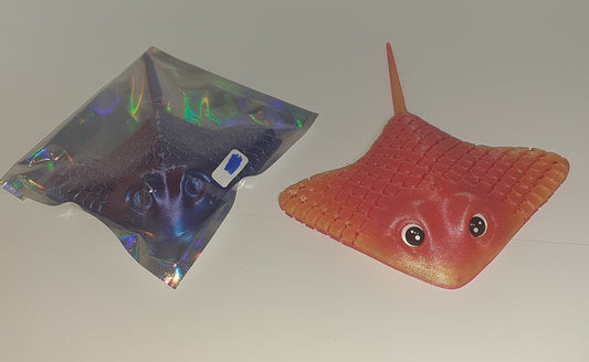 pair of Articulated Manta-ray, 3D Printed Sensory Fidget, Multi Colour No 7
