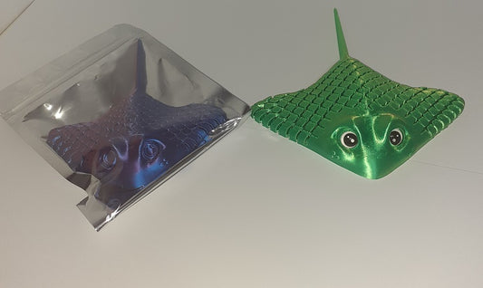 pair of Articulated Manta-ray, 3D Printed Sensory Fidget, Multi Colour No 8
